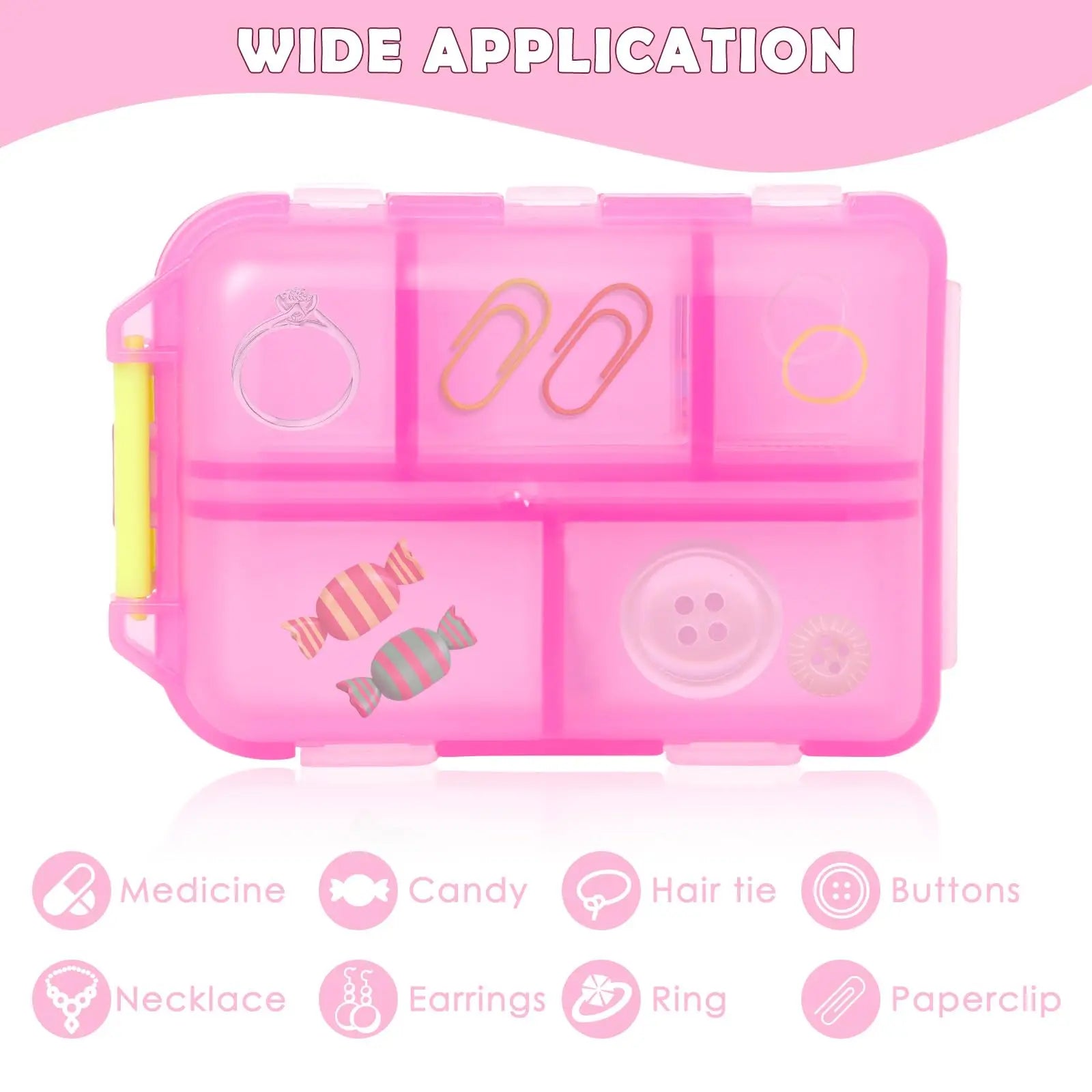 10 Grids Pill Organize Storage Container with 175 Labels Pill Case Health Medicine Organizer Travel Supply Mini Pill Box Peaceful Pleasures Health and Wellness