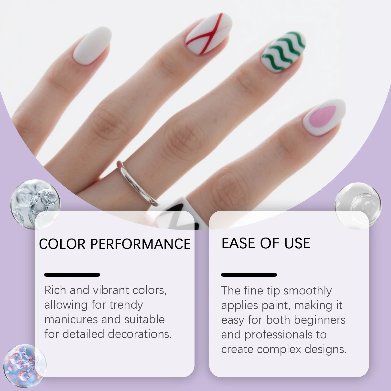 12-Piece Nail Art Graffiti Pen Set – Multi-Color Fine Line DIY Peaceful Pleasures Health and Wellness