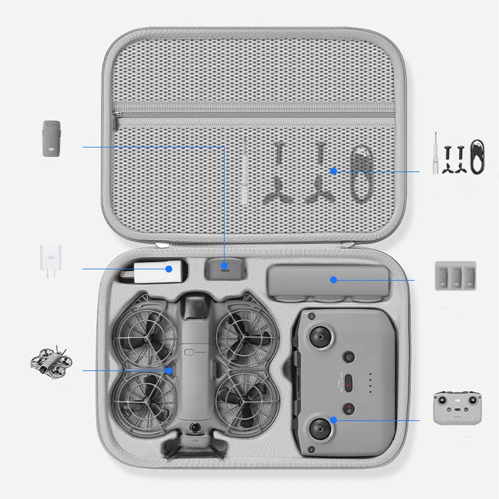 Carrying Case For DJI Neo2 Fly More Combo Accessories Portable Travel bag For DJI Neo2 Compatible With RC-N3 Remote Controller Peaceful Pleasures Health and Wellness Default Title