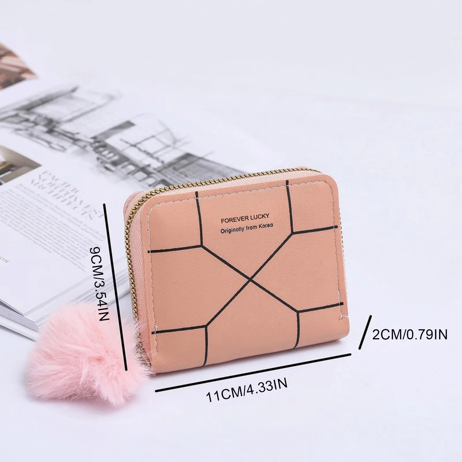Women Minimalist Short Wallet with Smooth Feel Premium PVC Material Suitable for Daily Casual Activities Peaceful Pleasures Health and Wellness