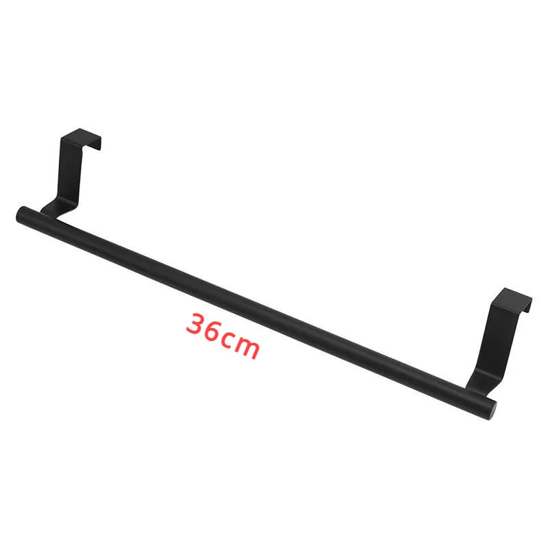 Over Cabinet Door Towel Rack | Punch-Free Steel Hanger Cabinet Door Towel Rack Peaceful Pleasures Health and Wellness L 1Pcs