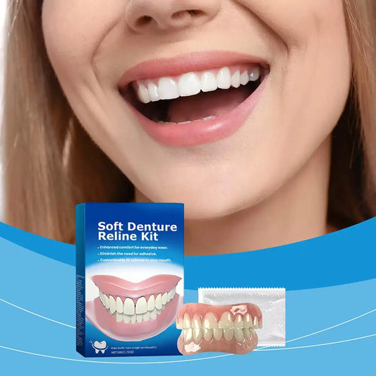 Soft Silicone Denture Reline Kit – Upper & Lower | Men & Women Denture Reline Kit Peaceful Pleasures Health and Wellness