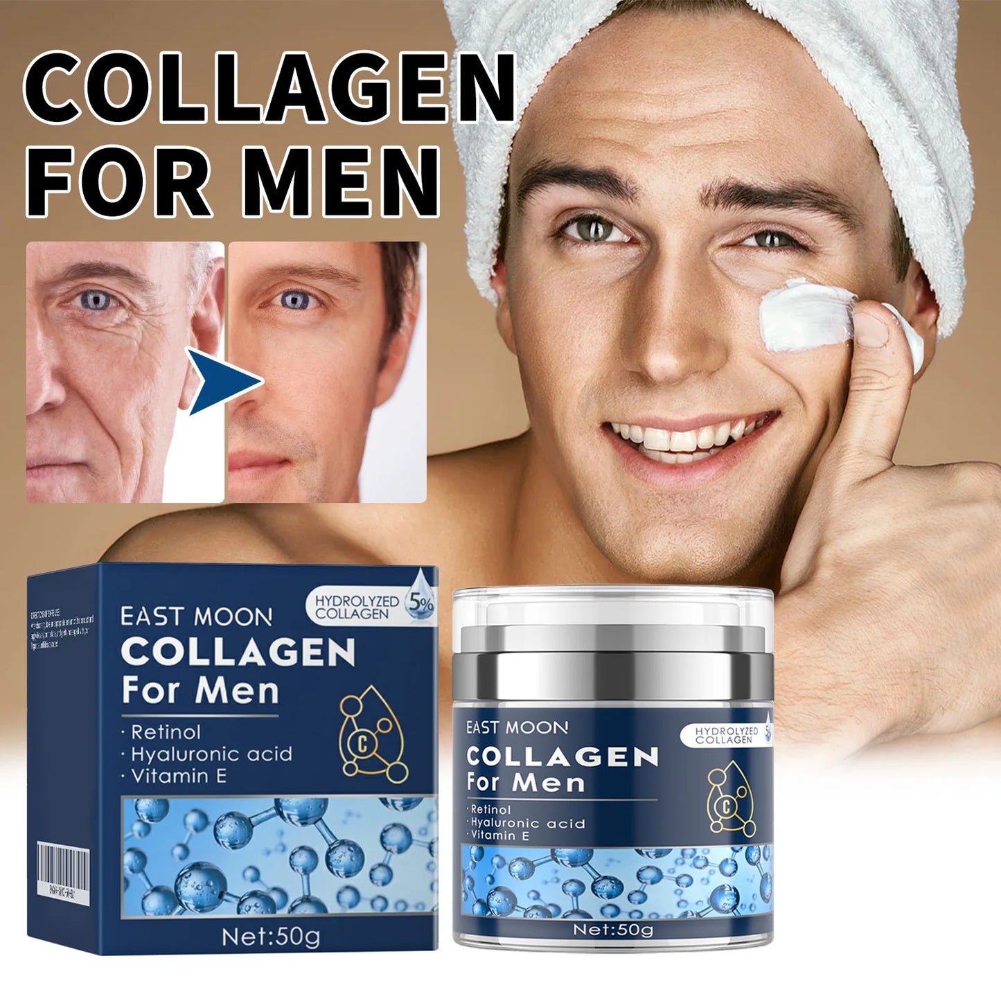East Moon Men's Anti-Wrinkle Face Cream – Firming & Hydrating