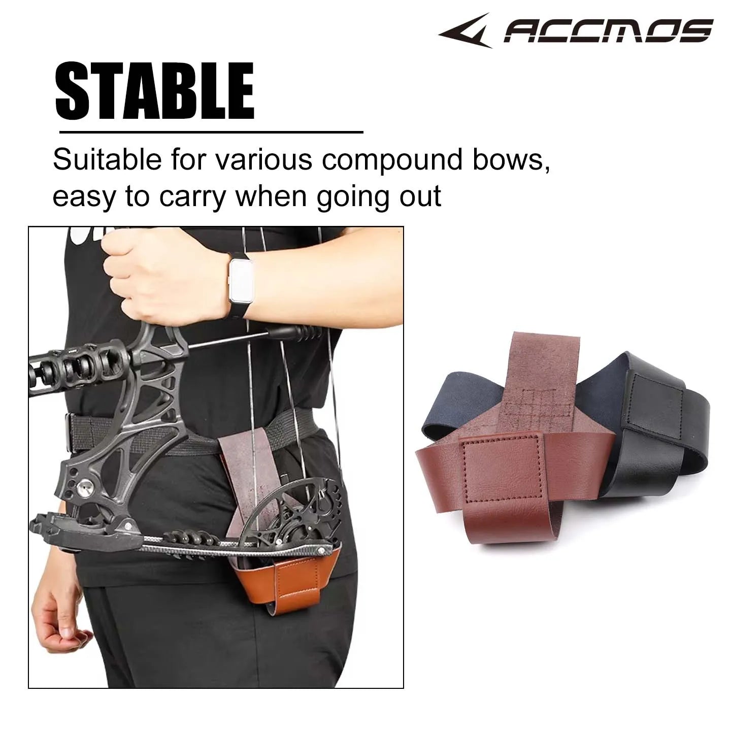 Archery Compound Bow Waist Rest Hanging Carry Strap Holder Shooting
