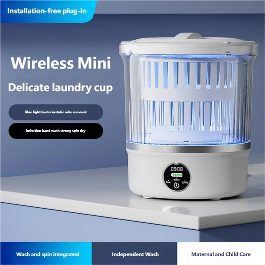 HOMEFISH Dehydrated Underwear Washing Machine Fully Automatic Dormitory Mini Mini Sock and Underwear Washing Machine Peaceful Pleasures Health and Wellness