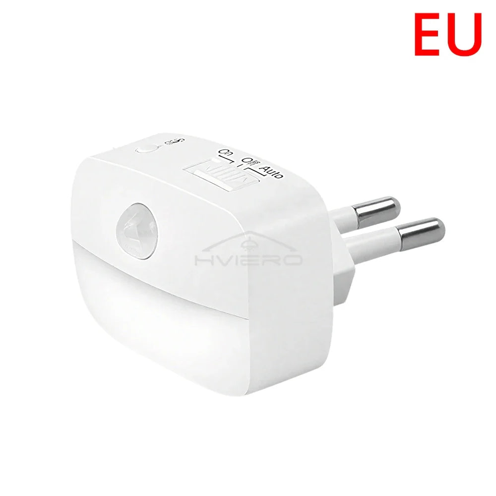 PIR Motion Sensor LED Night Light – 3 Colors, EU & US Plug