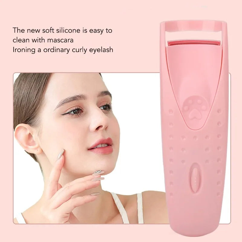 2pcs USB Rechargeable Heated Eyelash Curler - Fast Heating, Long-Lasting Curls, Safe & Portable Makeup Tool for Perfect Lashes Peaceful Pleasures Health and Wellness