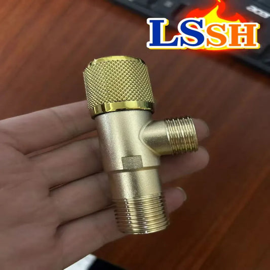 Full Brass Mini Angle Valve | Toilet Shut-Off Inlet Valve Brass Angle Valve Peaceful Pleasures Health and Wellness