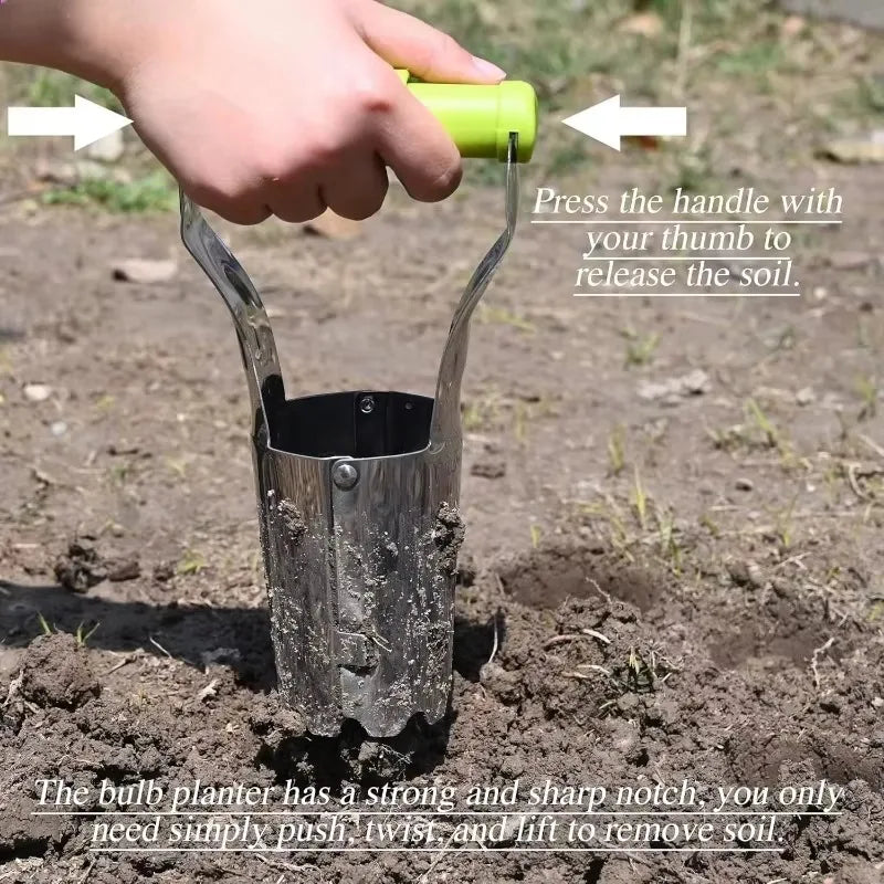 Stainless Steel Bulb Planter & Seedling Transplanter Tool
