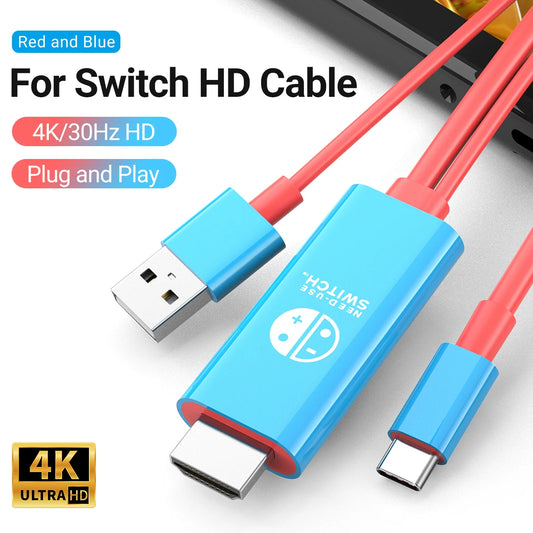 USB-C to HDMI 4K Cable | iPhone, MacBook, Switch & Steam Deck USB-C HDMI Adapter Cable Peaceful Pleasures Health and Wellness 4K30Hz 1