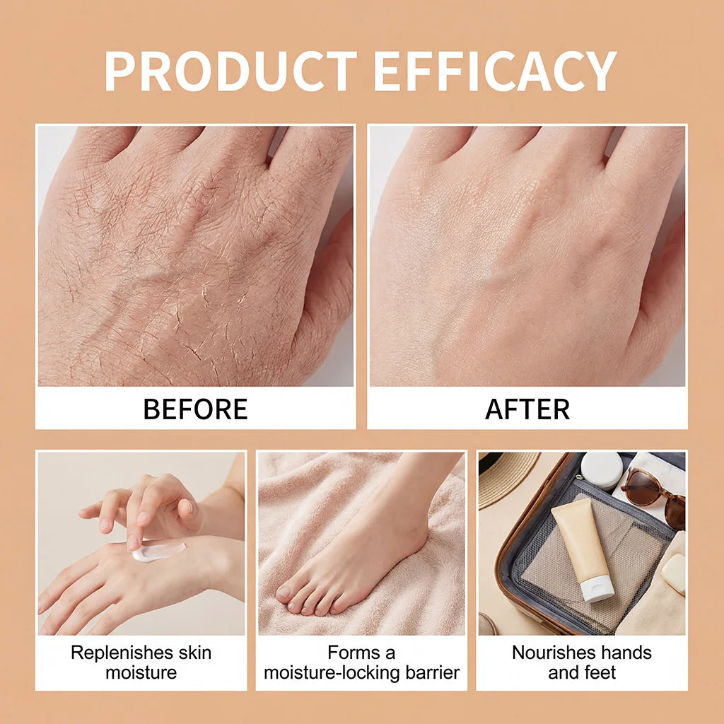 OceAura Lanolin Hand & Foot Cream for Dry, Rough Skin