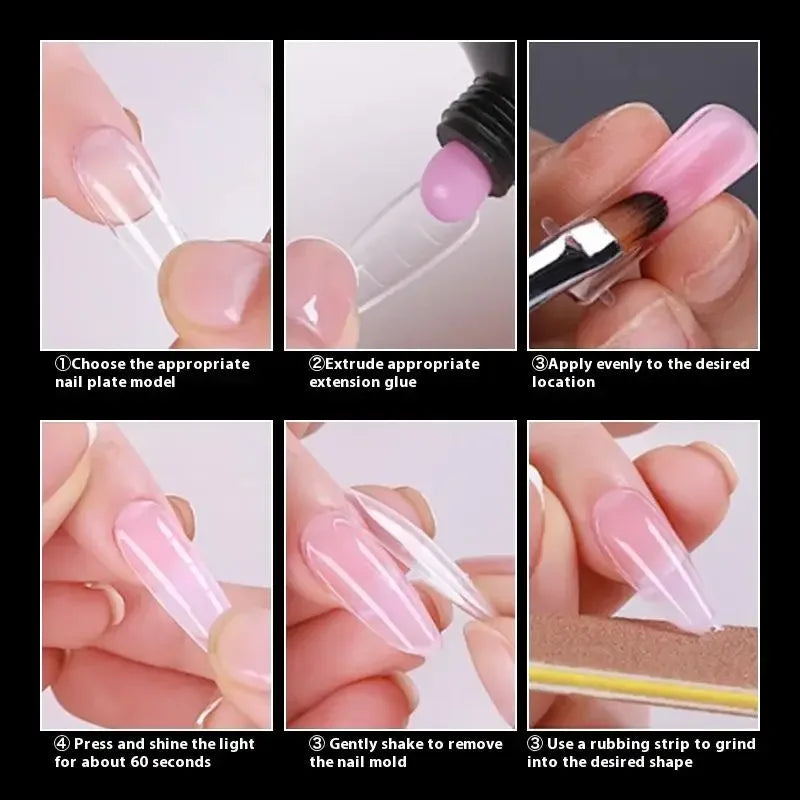 120Pcs/Box Duckbill Shape Nail Molds Dual Form Full Cover Quick Building Gel Mold Acrylic False Nail Tips Extension Top Forms Peaceful Pleasures Health and Wellness