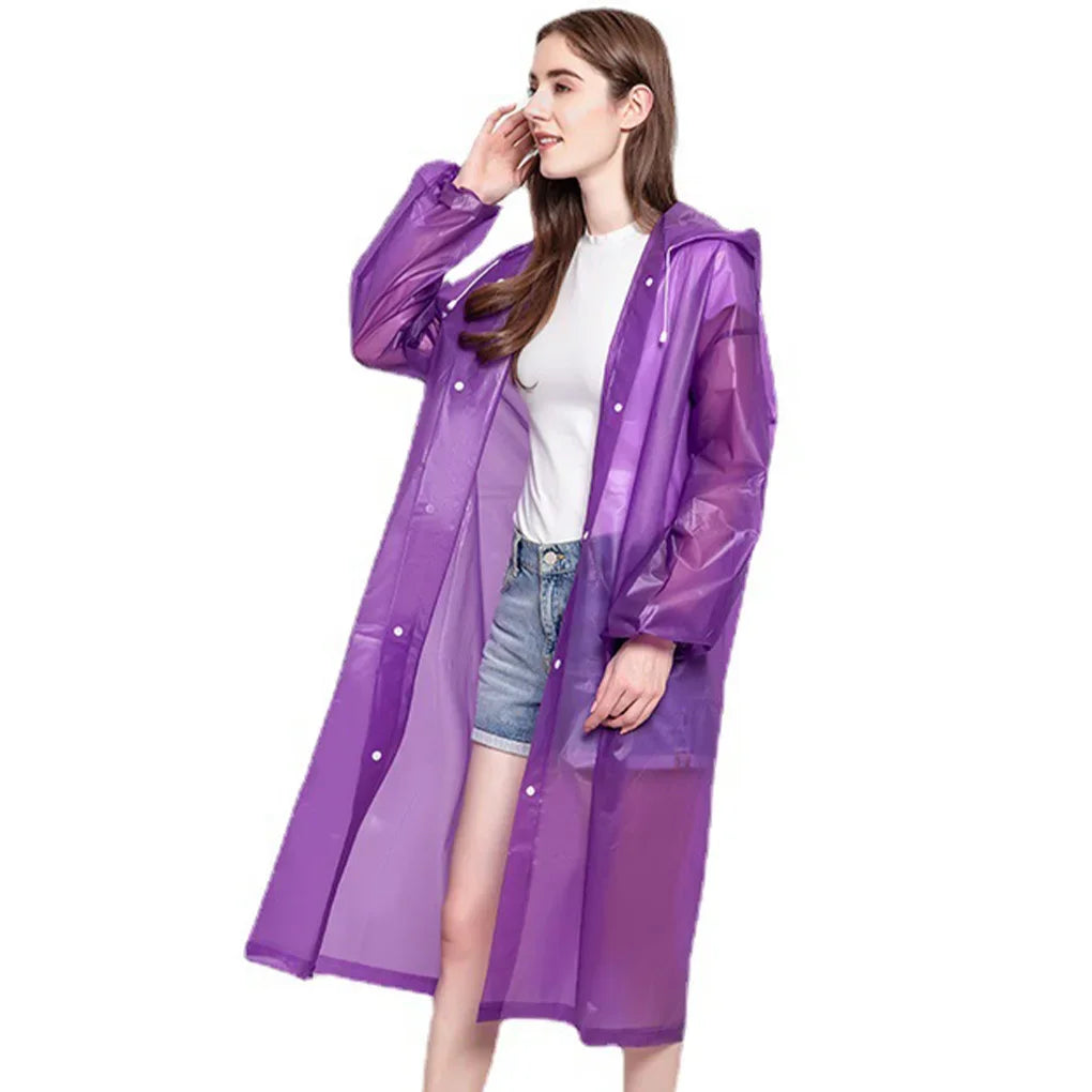 EVA Unisex Waterproof Raincoat – Hooded Outdoor Rainwear