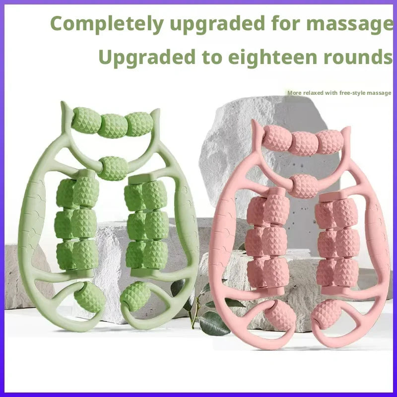 18 Wheels Manual Leg Massager Multi-Purpose Muscle Relax Roller for Calf Thigh Arm Portable Trigger Point Relief Fitness Tool Peaceful Pleasures Health and Wellness