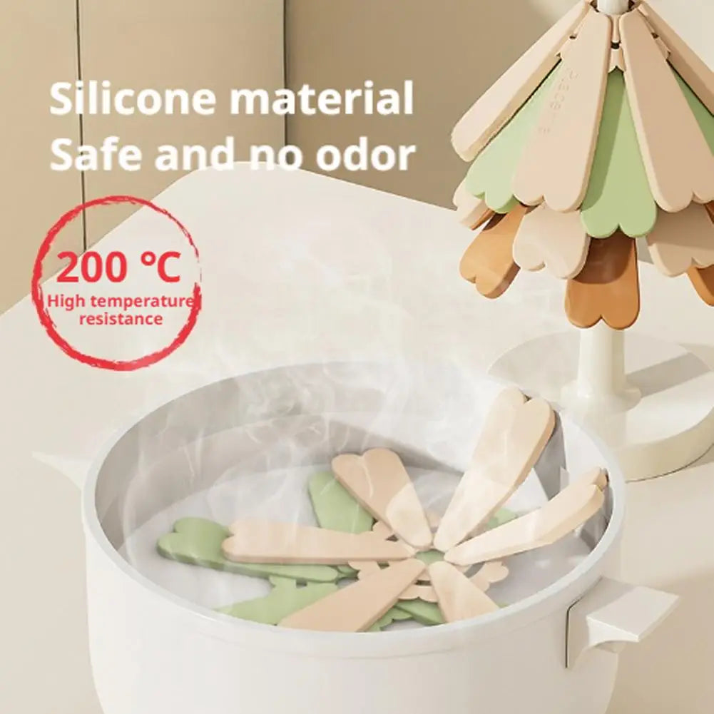Christmas Tree Silicone Trivet Mat – Heat Resistant Coaster