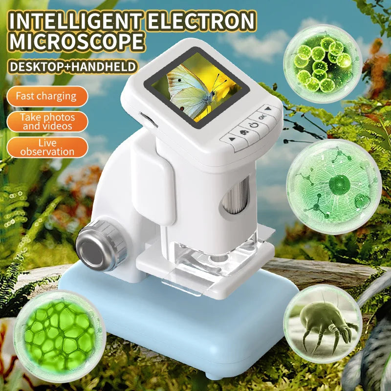 Children's Microscope, Portable Handheld Microscope, Student Science Experiment, Large Screen Desktop Microscope Peaceful Pleasures Health and Wellness