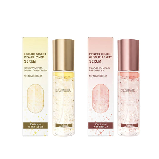 Kojic Acid Turmeric Jelly Serum for Brightening Skin Tone Antioxidant Improve Dullness Fade Acne Scars Shrink Pores Face Essence Peaceful Pleasures Health and Wellness All