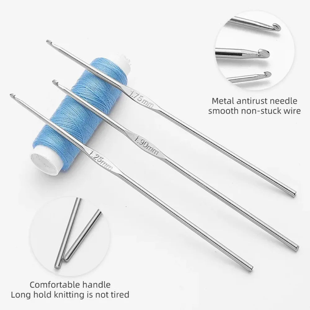 Size 0.5mm-1.9mm Metal Single Head Crochet Hooks Weave Yarn Head Craft Lace Wool Need Tool Crochet for Knitting and Accessories Peaceful Pleasures Health and Wellness