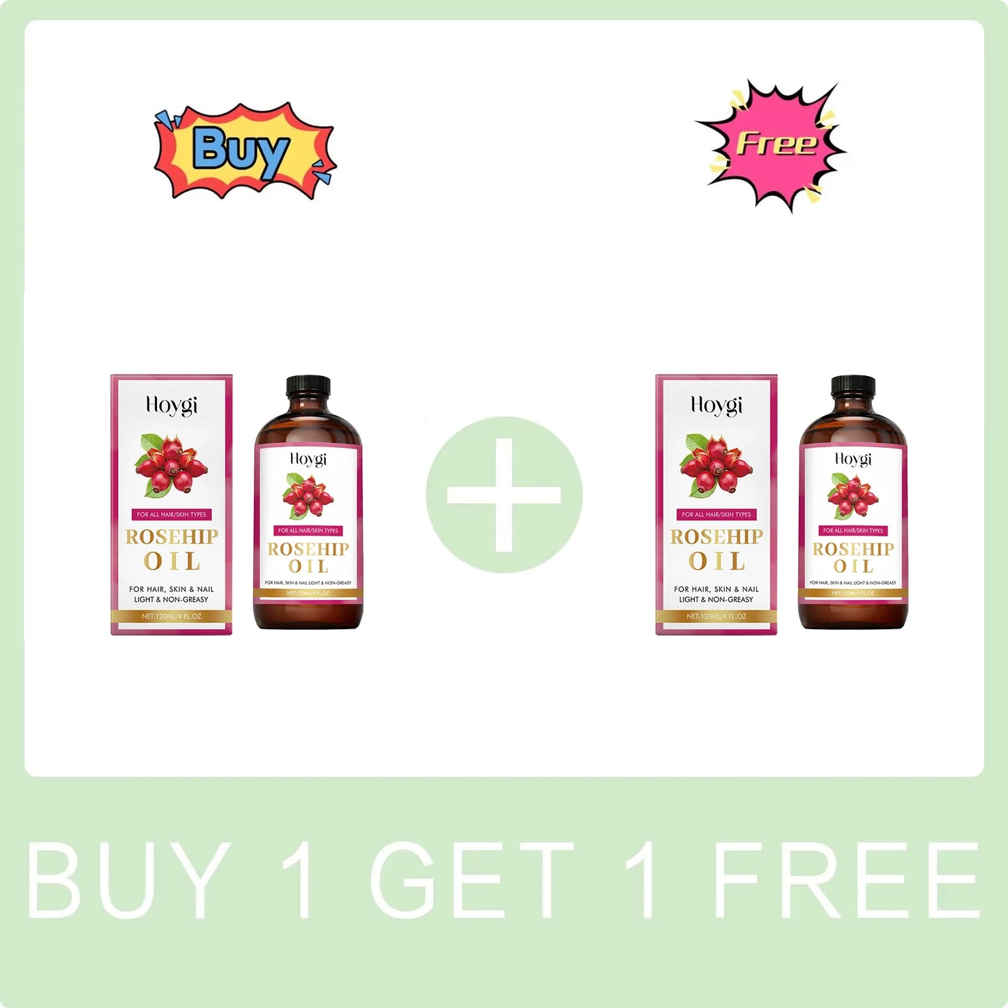 Rosehip Seed Soothing Essential Oil for Hair, Skin & Nail Rejuvenate Skin Hydrating & Repairing Hair Moisturizing Massage Oil Peaceful Pleasures Health and Wellness Buy 1 Get 1 Free