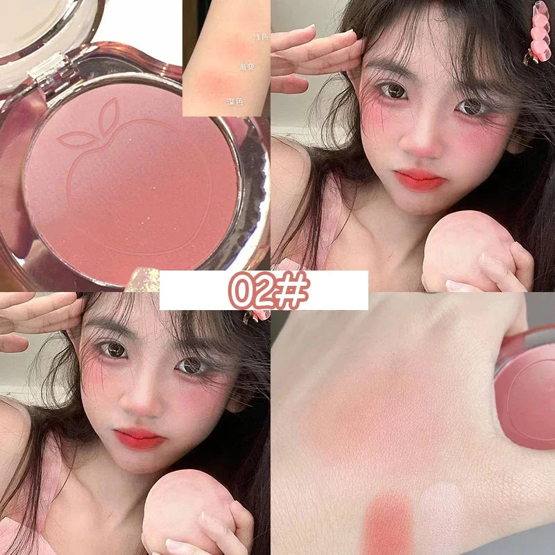Matte Gradient Blush Powder Palette | Peach Pink & Nude Rouge
