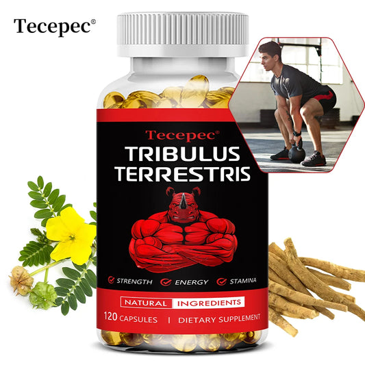 Tribulus Terrestris Extract Capsules - with Maca,Ashwagandha - Energy, Endurance & Natural Energy,Non-GMO Peaceful Pleasures Health and Wellness