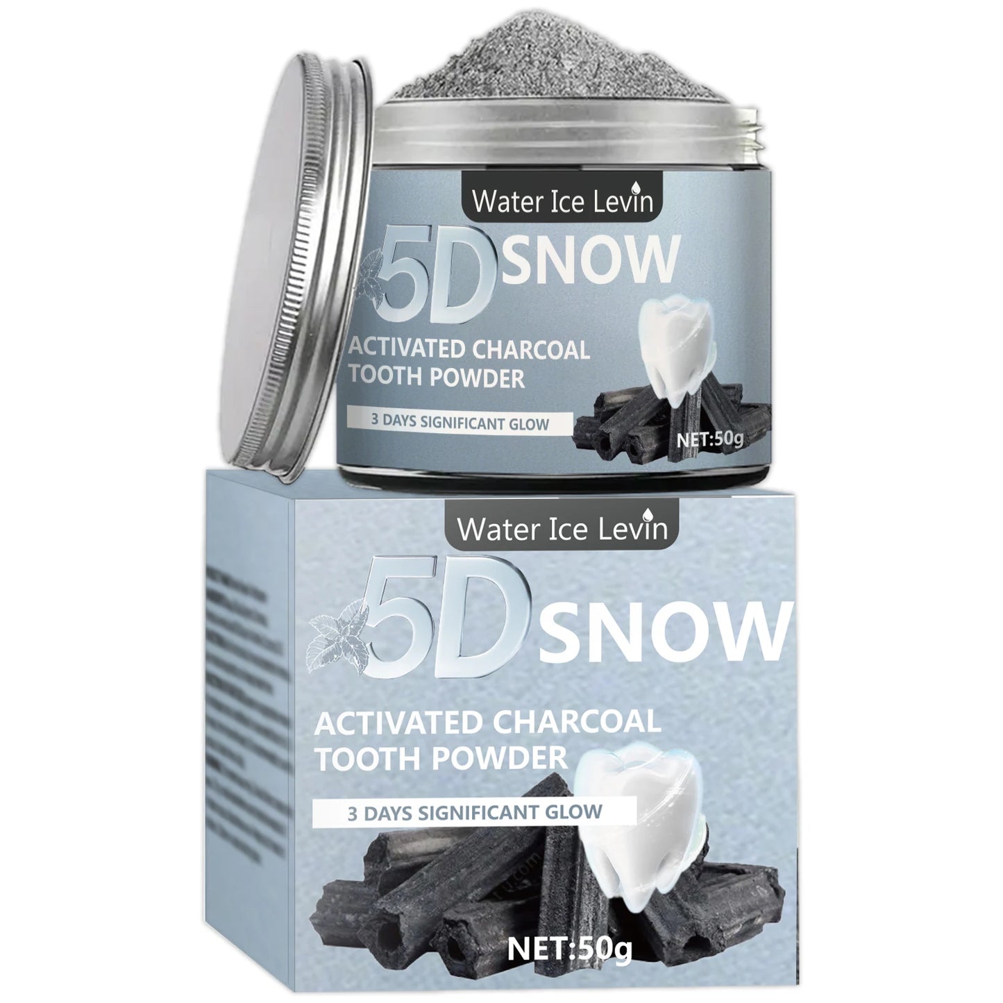 Bamboo Charcoal Teeth Whitening Powder – Natural Clean, 50g
