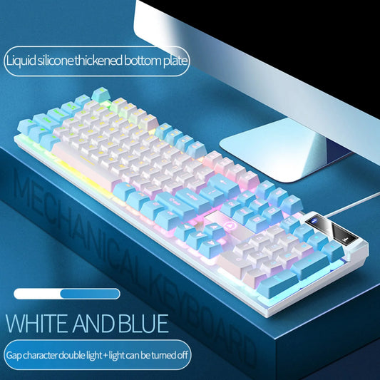 K500 RGB Wired Gaming Keyboard | Mechanical Feel 104 Keys Gaming Keyboard Peaceful Pleasures Health and Wellness D One Size