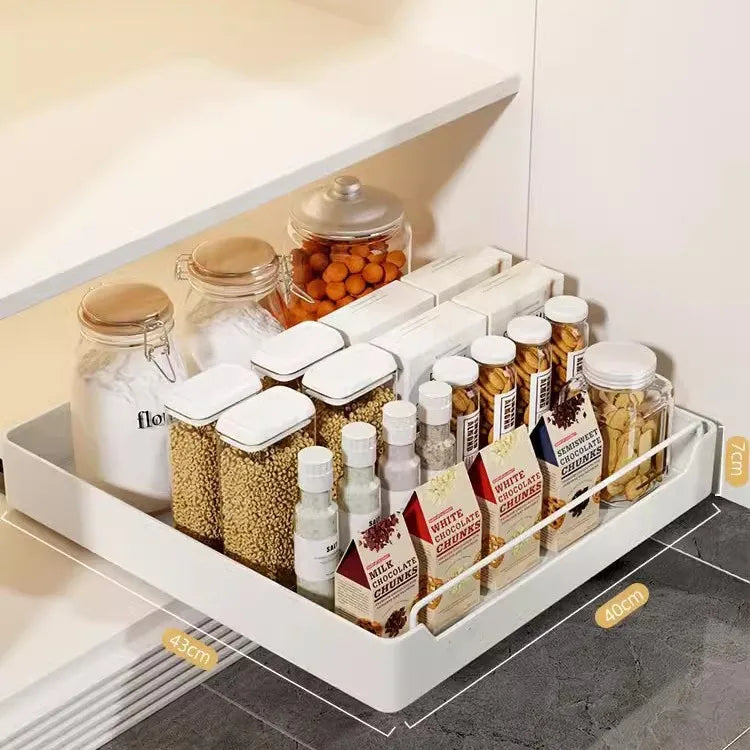 Pull-Out Cabinet Organizer Rack | Spice & Kitchen Drawer