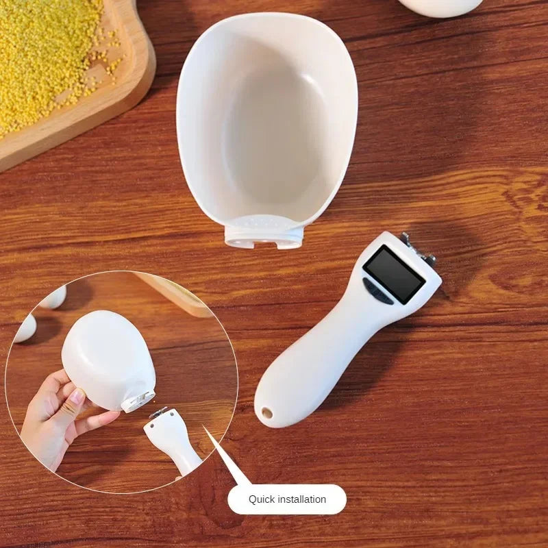 Electronic Measuring Tool Dog and Cat Feeding Bowl Measuring Spoon Pet Food Scale Digital Display Weighing Spoon Weight Volumn Peaceful Pleasures Health and Wellness