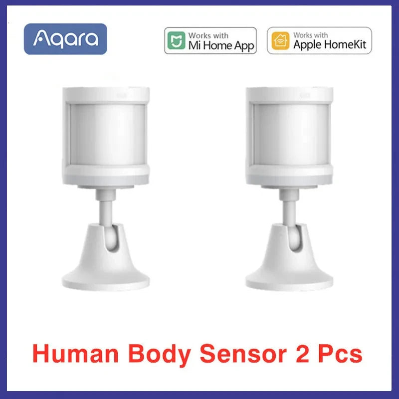 Aqara Human Body Sensor Smart body Movement Motion Sensor Wireless ZigBee work with Mi home for Mijia Homekit Gateway hub Peaceful Pleasures Health and Wellness Aqara Sensor 2pcs
