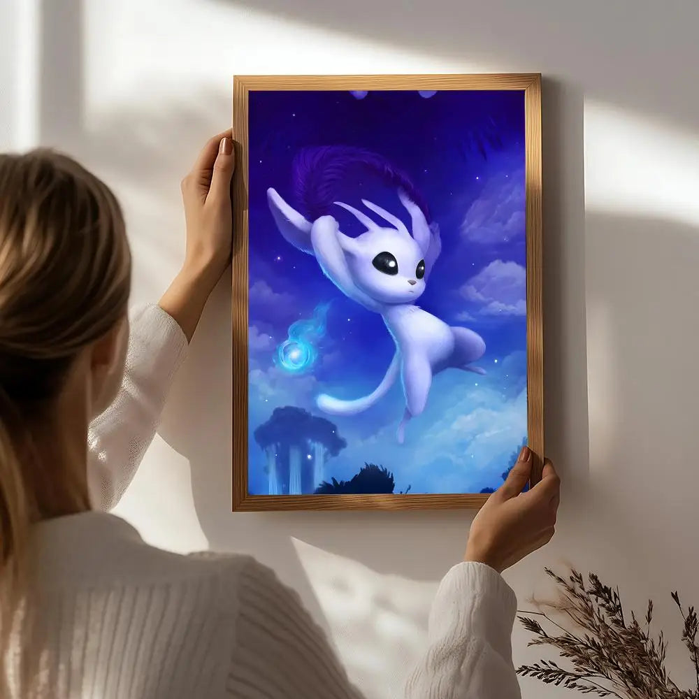 Game O-Ori HD Self-Adhesive Waterproof Wall Art Poster | Decor Wall Art Poster Peaceful Pleasures Health and Wellness White5 50X70cmNoframe