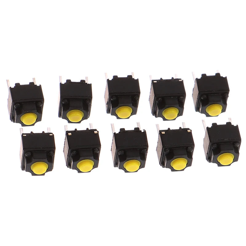 10pcs 6*6*7.3mm Mute Button Silent Switch Micro Mouse Button Switch Peaceful Pleasures Health and Wellness