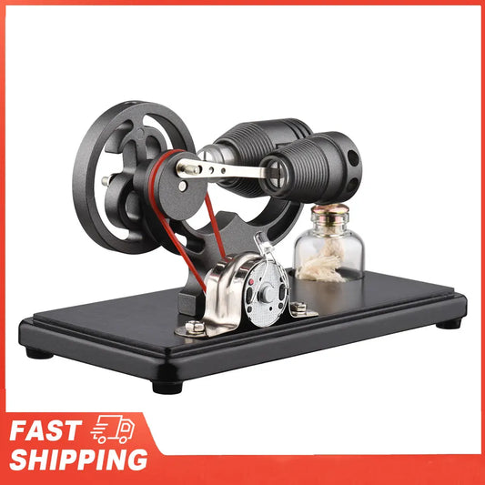Motor Model LED Light Dollar Flywheel Design Science Experiment DIY Peaceful Pleasures Health and Wellness