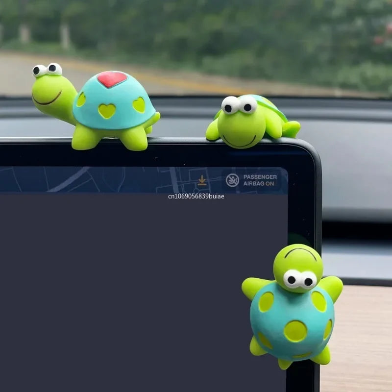 Mini Resin Turtle Car Dashboard Ornament | Cute DIY Decor