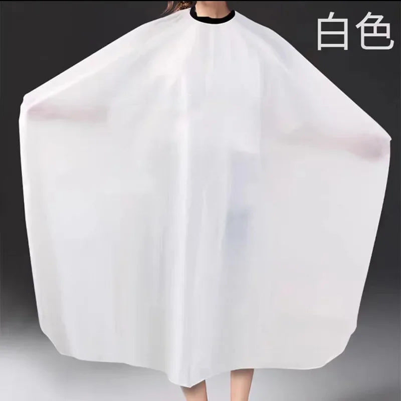 140*120cm Hair Cutting Gown Barber Salon Gown Cape Hairdresser Hair Cutting Waterproof Cloth Tools Hairdressing Dress Cape Apron Peaceful Pleasures Health and Wellness White