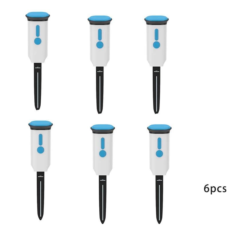 Tuya WiFi Smart Soil Sensor IP66 Waterproof BT 5.0 Garden Automatic Temperature Moisture Detection Smart Scene linkage For Plant Peaceful Pleasures Health and Wellness 6PCS Blue