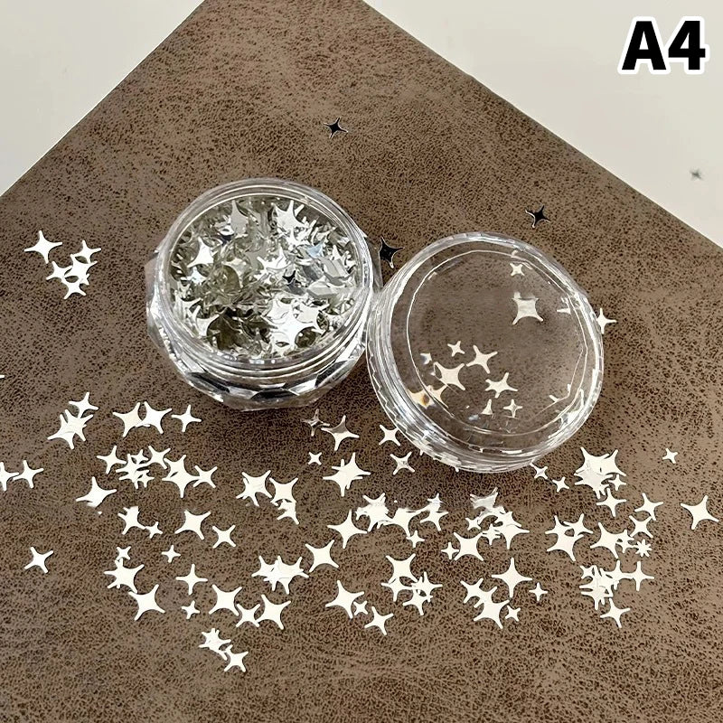 1Box Nail Glitter Star Shape Sequins Sparkly Flakes Paillette Nail Art Charms Decorations DIY Slices Accessories Peaceful Pleasures Health and Wellness A4