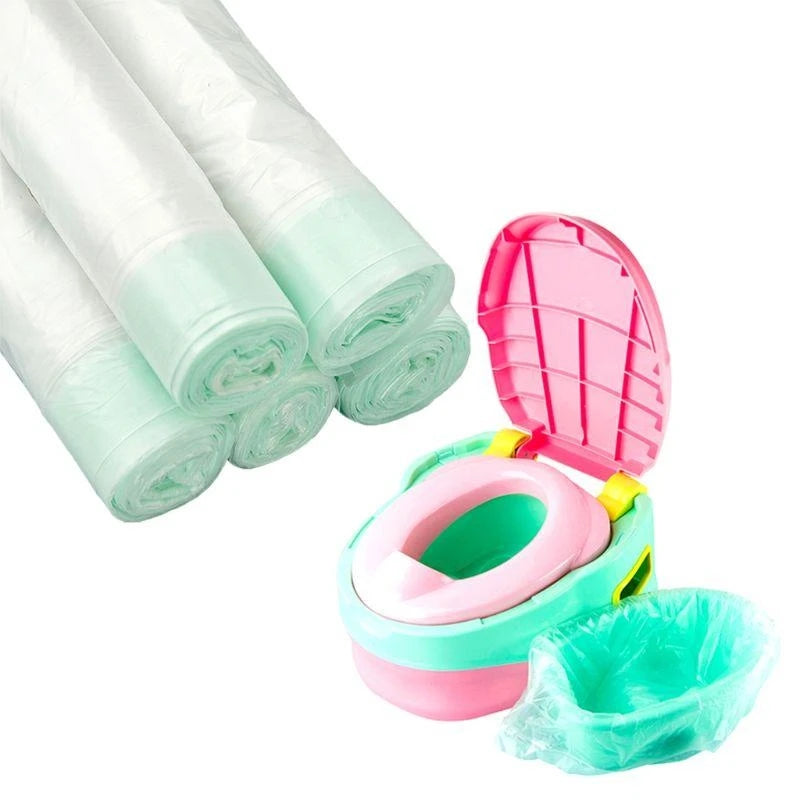 50 Pcs Disposable Potty Training Liner Bags with Drawstring