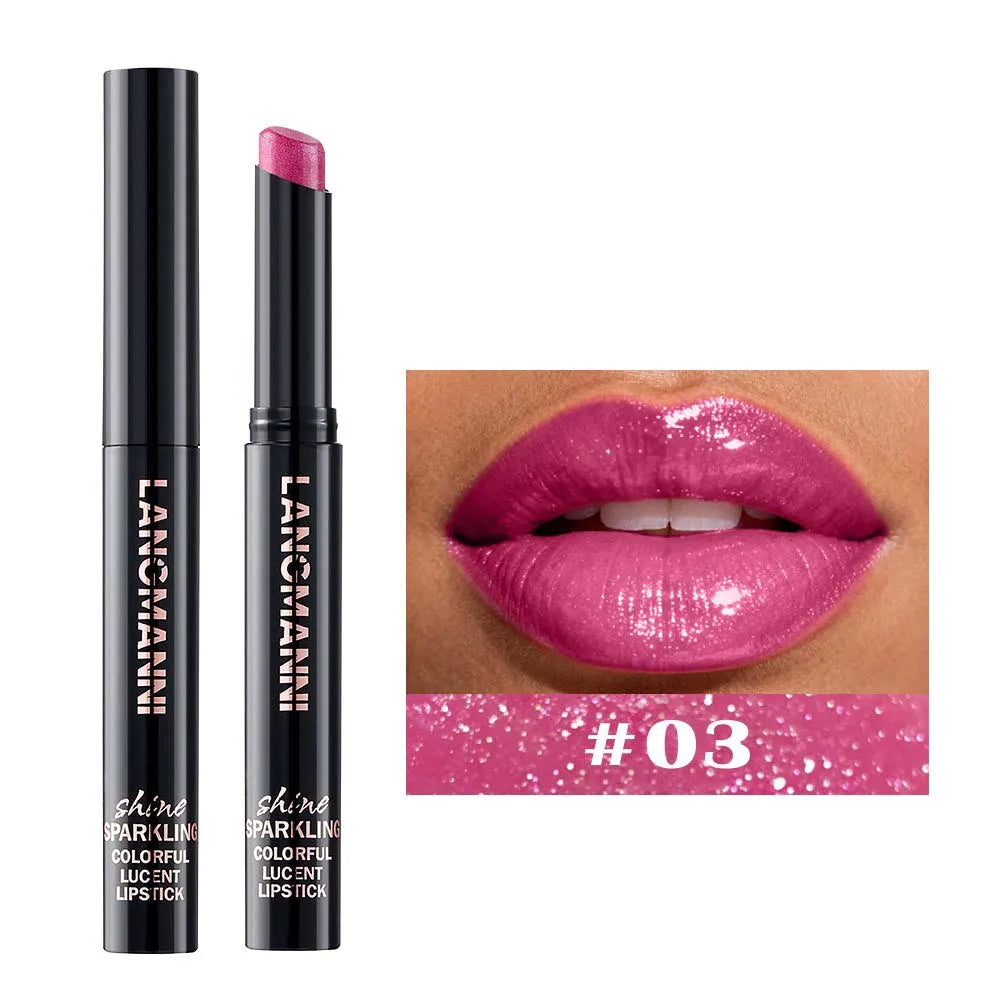 Pearl Shimmer Lipstick | High-Shine Creamy Hydrating Lip Color