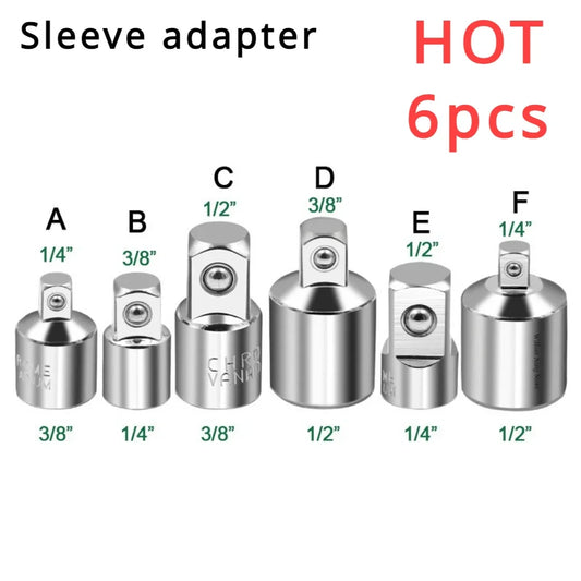 6-Piece Socket Adapter Set – 1/4", 3/8" & 1/2" Drive Socket Adapter Set Peaceful Pleasures Health and Wellness