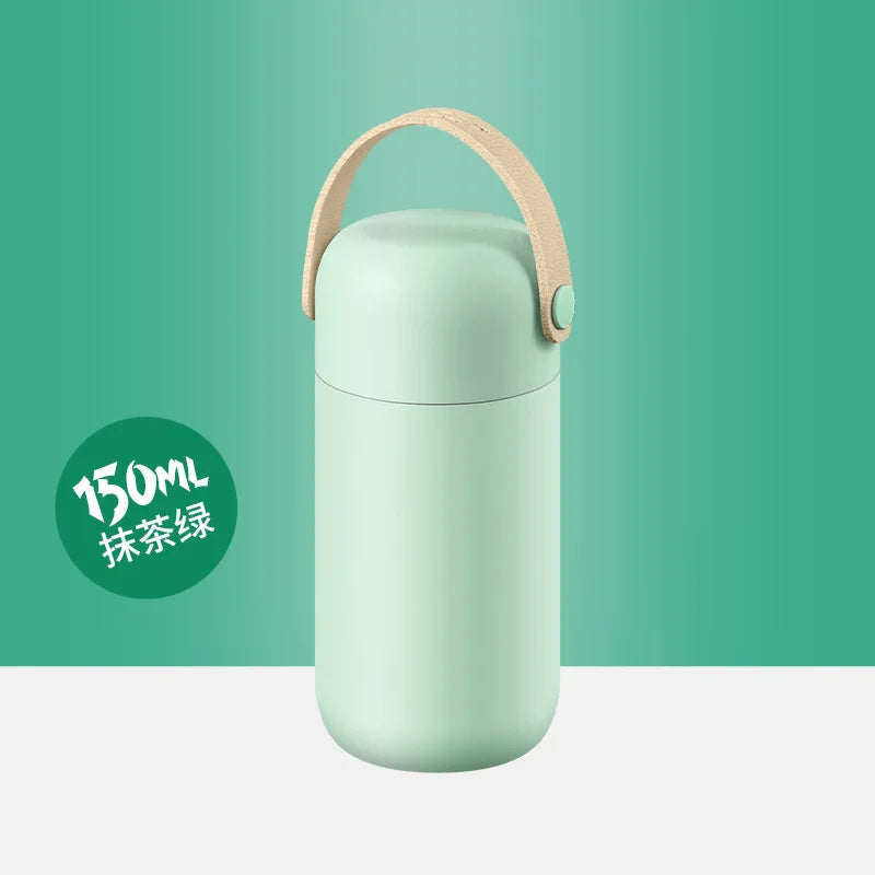 Macaron Mini Pocket Thermos Cup 150ml | Vacuum Insulated Flask Mini Thermos Flask Peaceful Pleasures Health and Wellness green 150ml