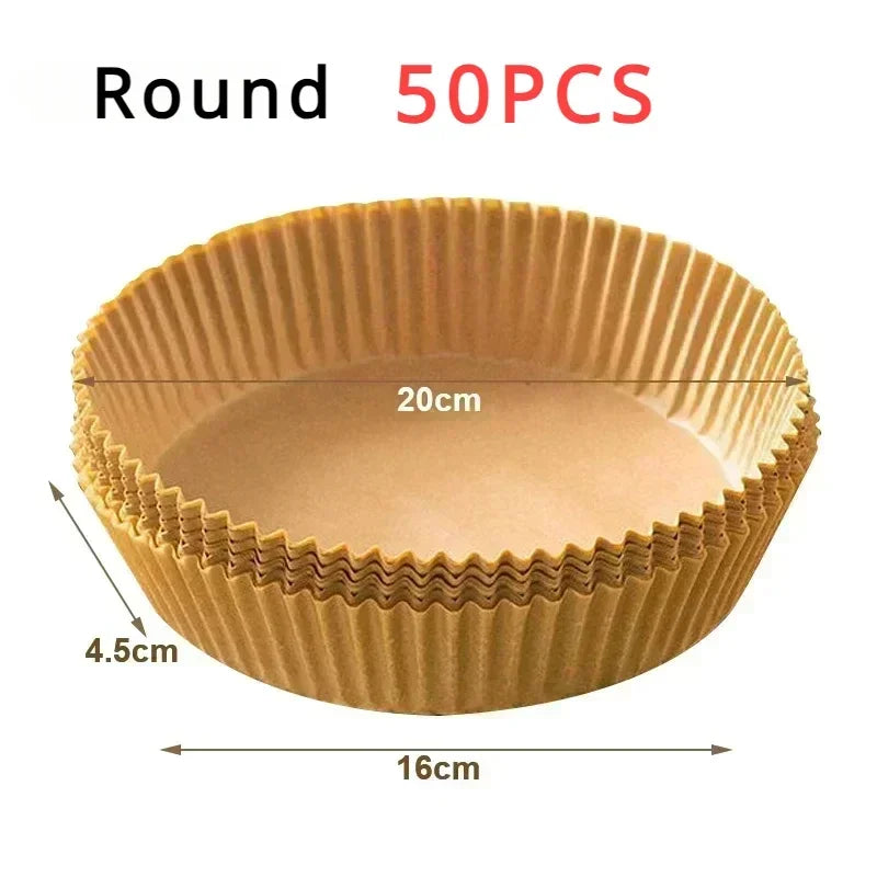 Air Fryer Disposable Parchment Liners 50/100 Pcs Non-Stick
