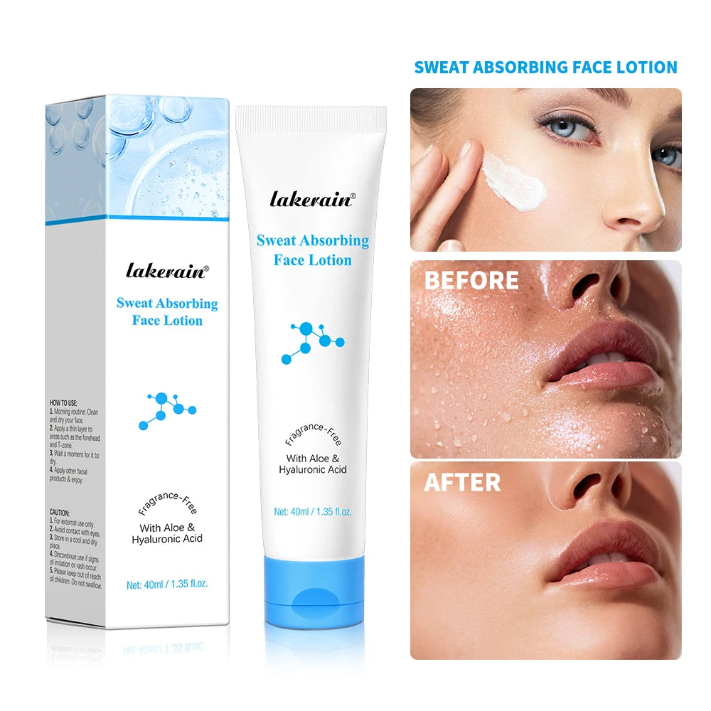 Sweat Absorbing Face Lotion Matte 40Ml Long - Lasting Sweat Control Absorbs Excess Oil Antioxidants Nourish Great Makeup Base Peaceful Pleasures Health and Wellness