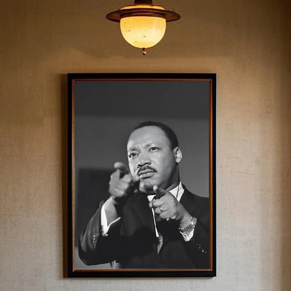 Martin Luther King Jr. HD Waterproof Wall Poster – PVC Decor Wall Art Poster Peaceful Pleasures Health and Wellness z13 40X50cmNoframe