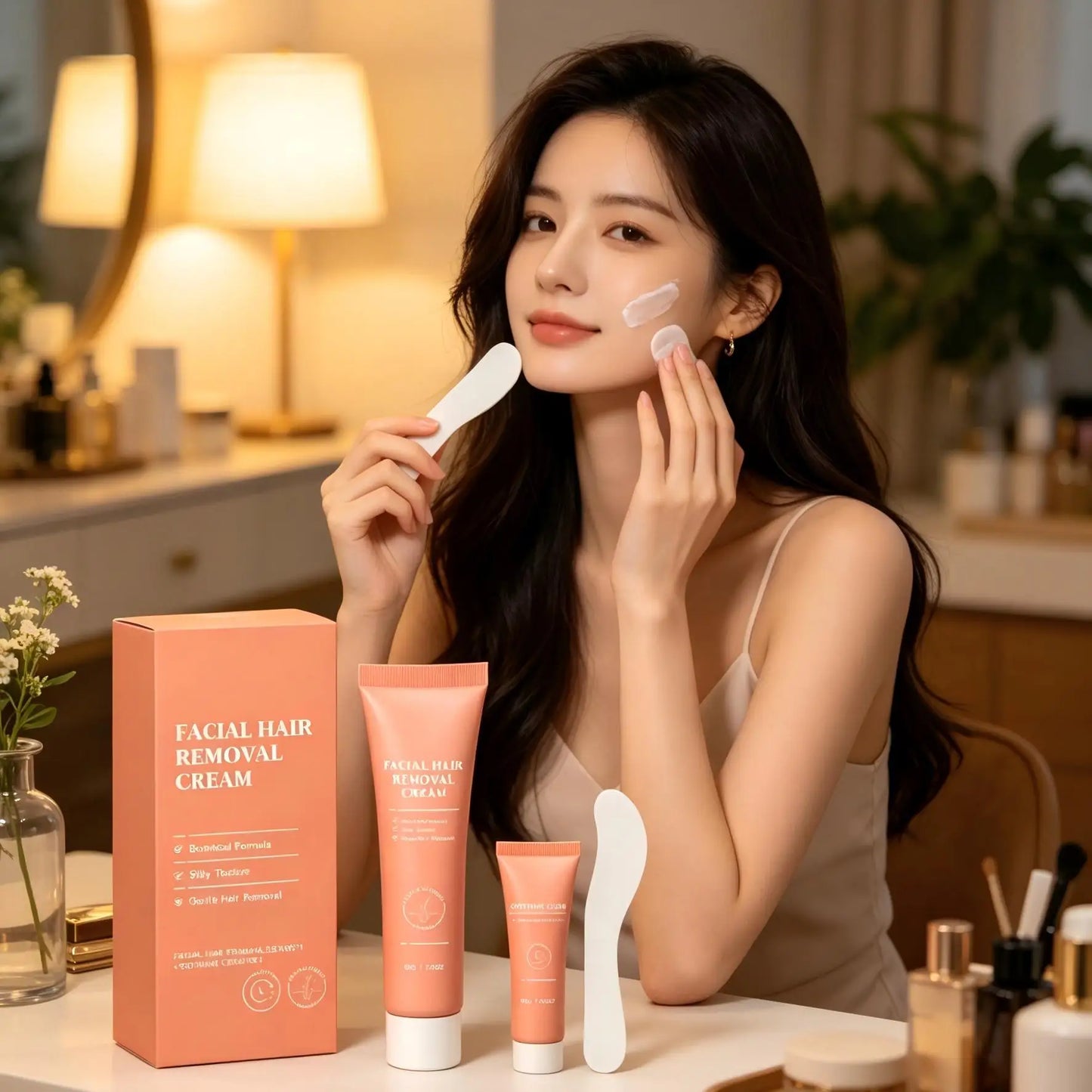 Facial Hair Removal Cream & Soothing Repair Kit | Women