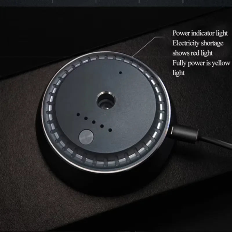 Electric Aroma Diffuser USB Rechargeable Essential Oil Diffuser Car Air Freshener Portable Waterless Aromatherapy Car Diffuser Peaceful Pleasures Health and Wellness
