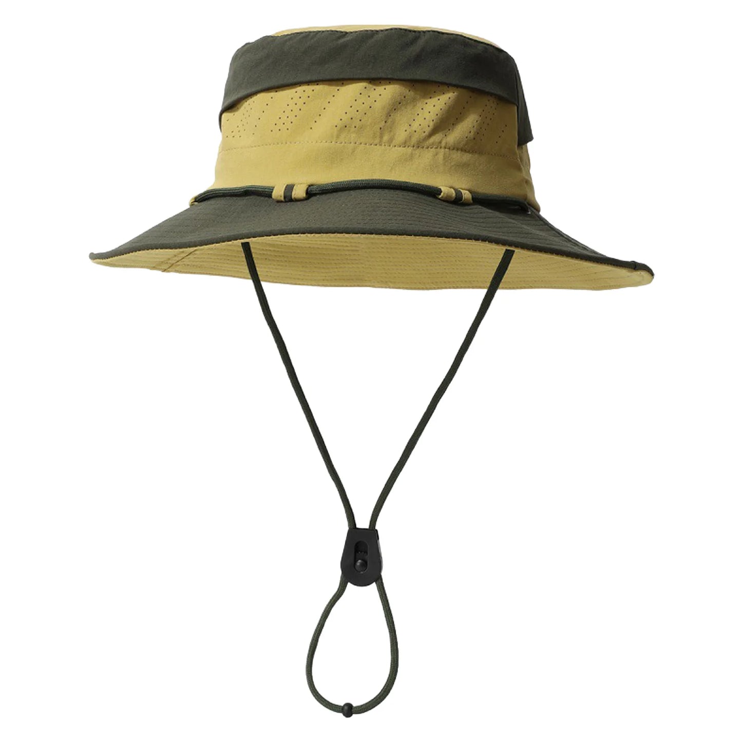 Unisex Quick Dry Fishing Hat UPF50+ Sun-Protection Wide Brim for Outdoor Hiking Camping Peaceful Pleasures Health and Wellness Yellow army green