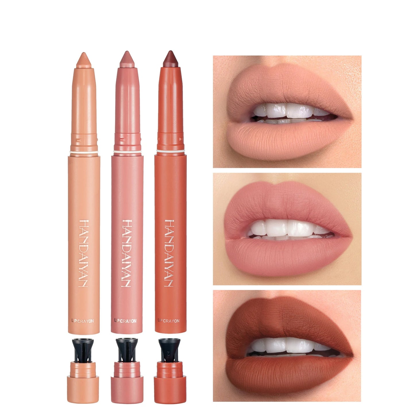 Handaiyan 12-Shade Matte Lipstick Pen – Waterproof Lip Liner