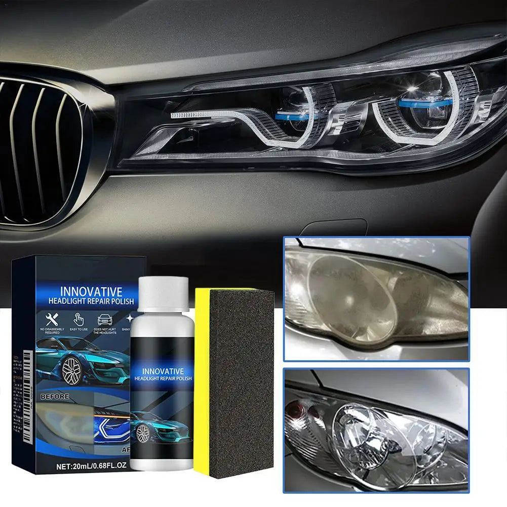 Car Headlight Restoration Kit – Remove Oxidation & Polish
