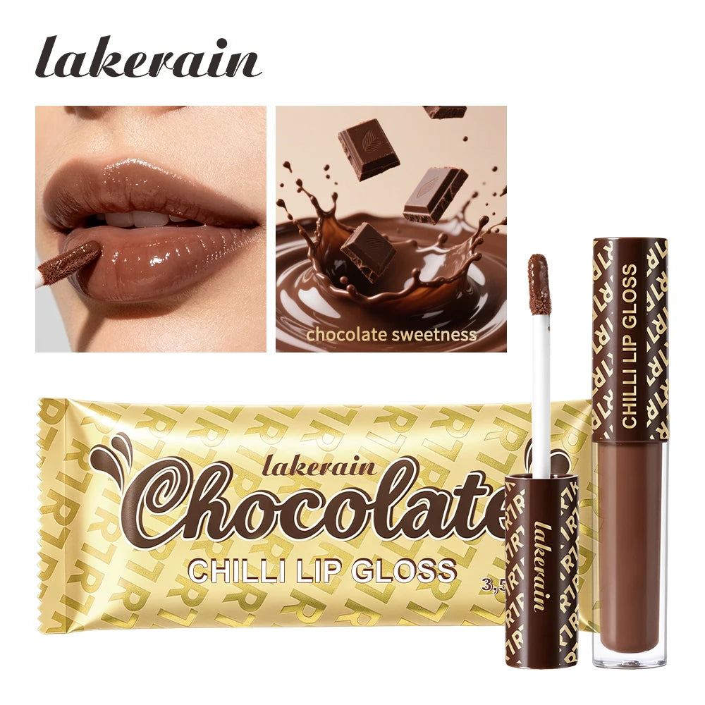 Chilli Lip Gloss Deep Hydration Natural Plumping Effect Glossy Finish Smooth Creamy Texture Chocolate Color Plumping Lip Gloss Peaceful Pleasures Health and Wellness